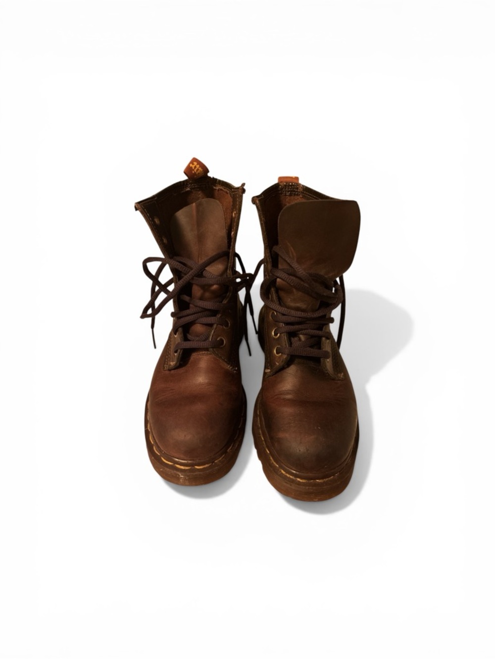 Vintage 90s Doc Martens Brown Leather Casual Boots